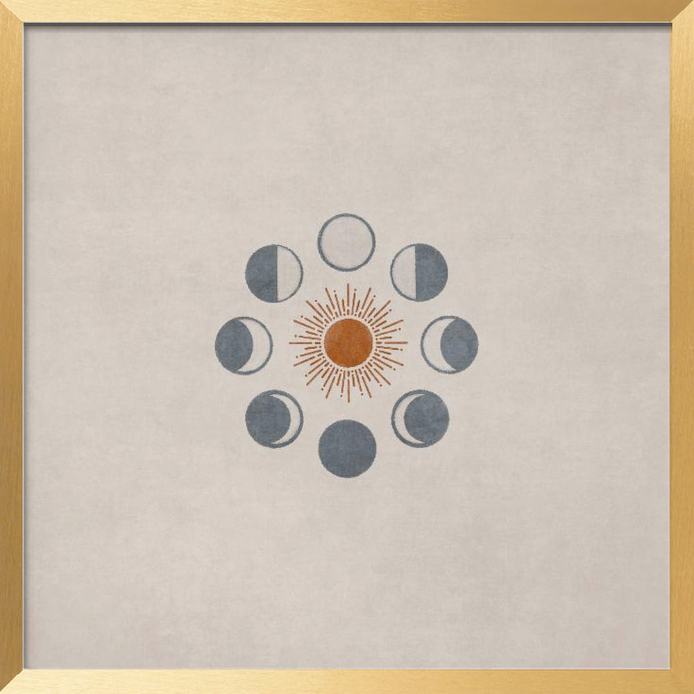 Bej Moon and Sun for Cases Poster